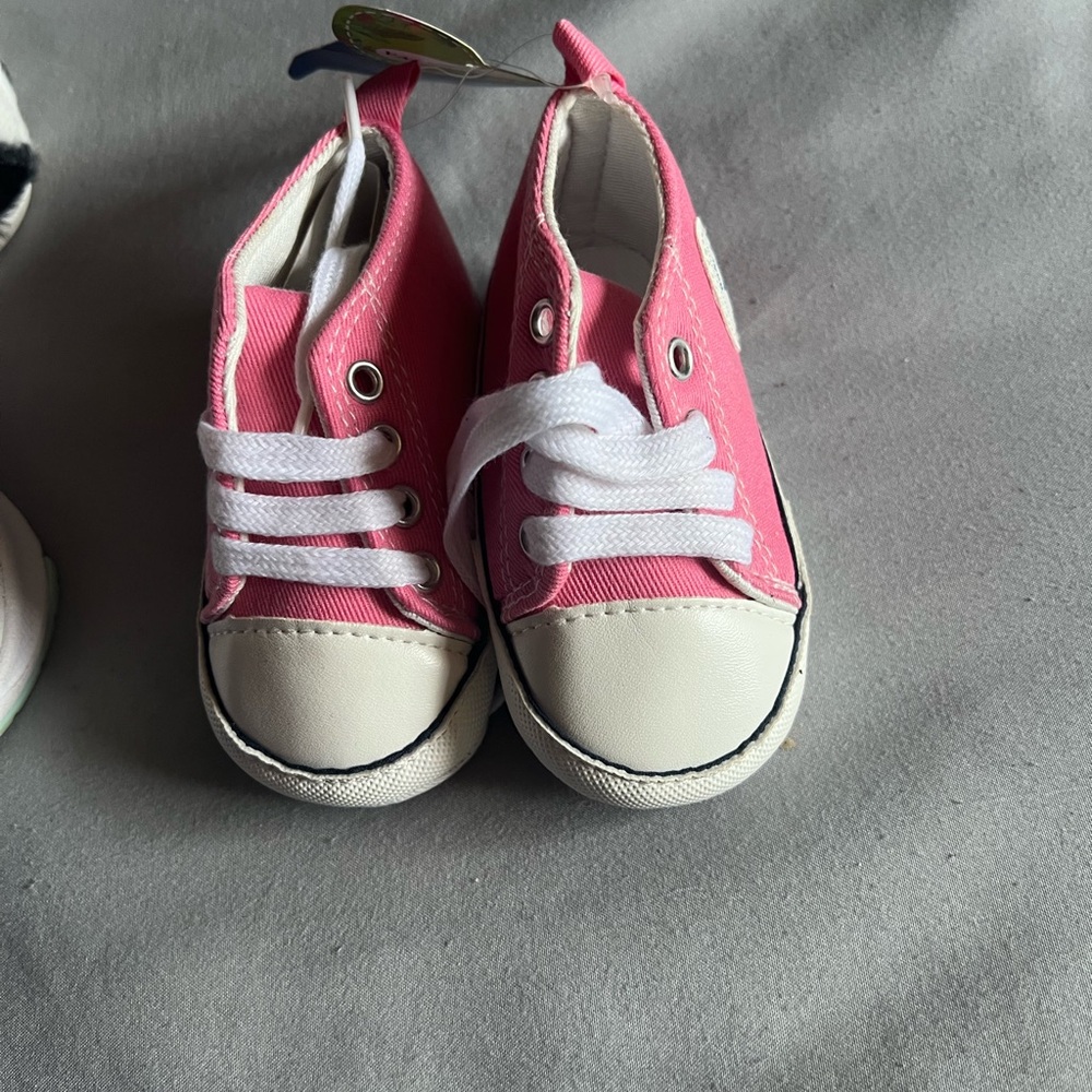 Pink and White Baby Walker Sneakers